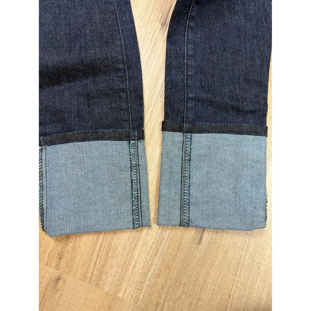 BDG Urban Outfitters Dark Wash Cuffed Slim Jeans Indigo Size 25 Made in USA NWOT